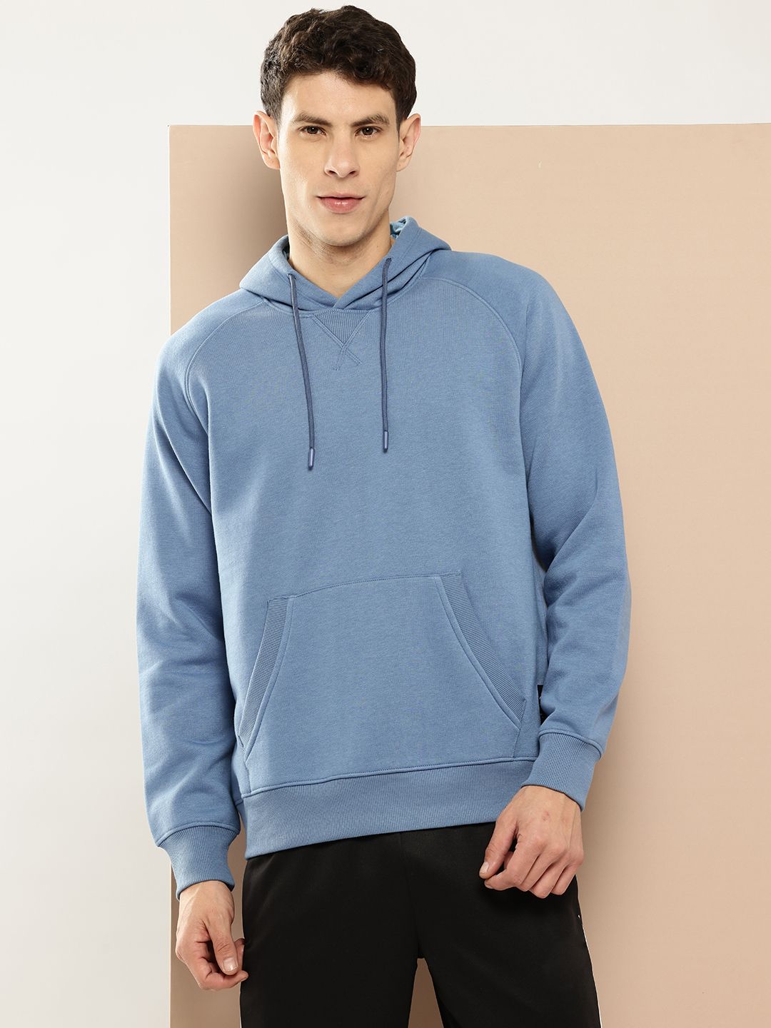Alcis Raglan Sleeves Hooded Fleece Pullover
