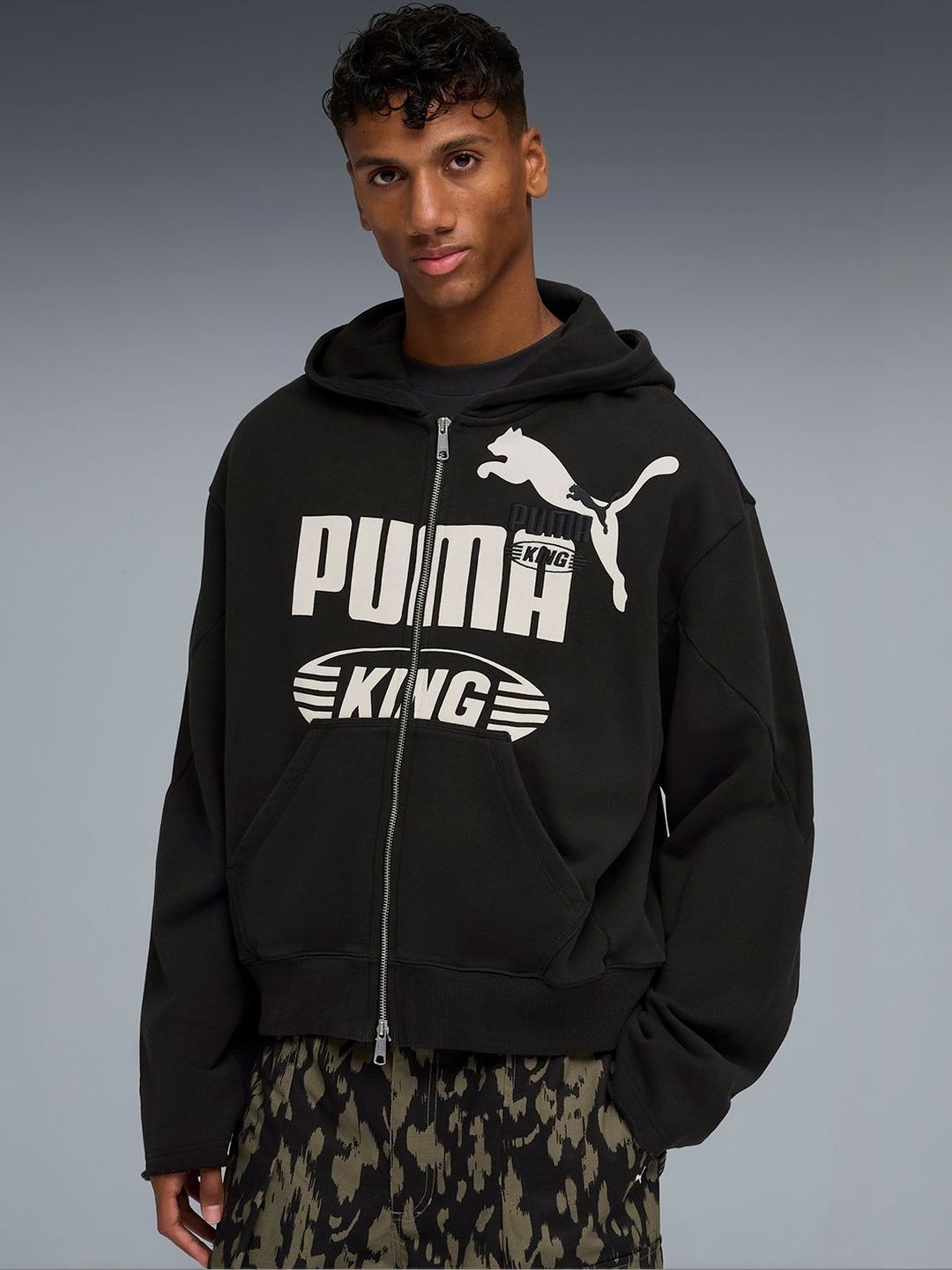 Puma KING Men's Oversized Full-Zip Hoodie