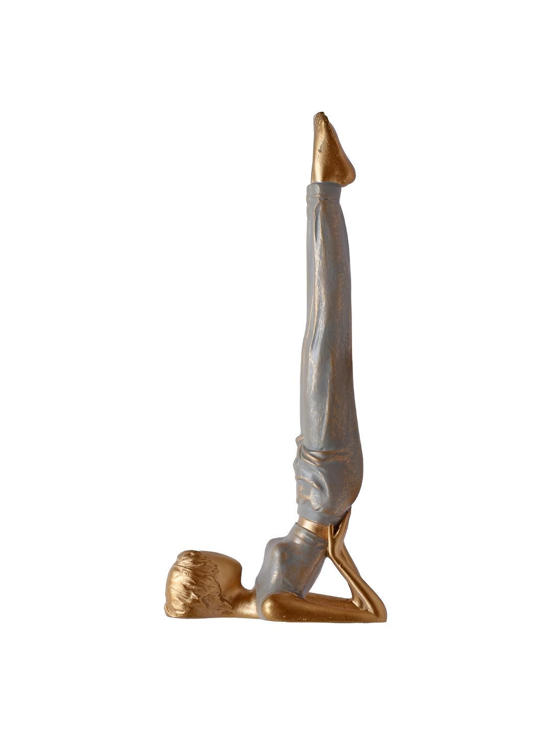Ashnam Gold-Toned Lady Yoga Figurine Showpiece