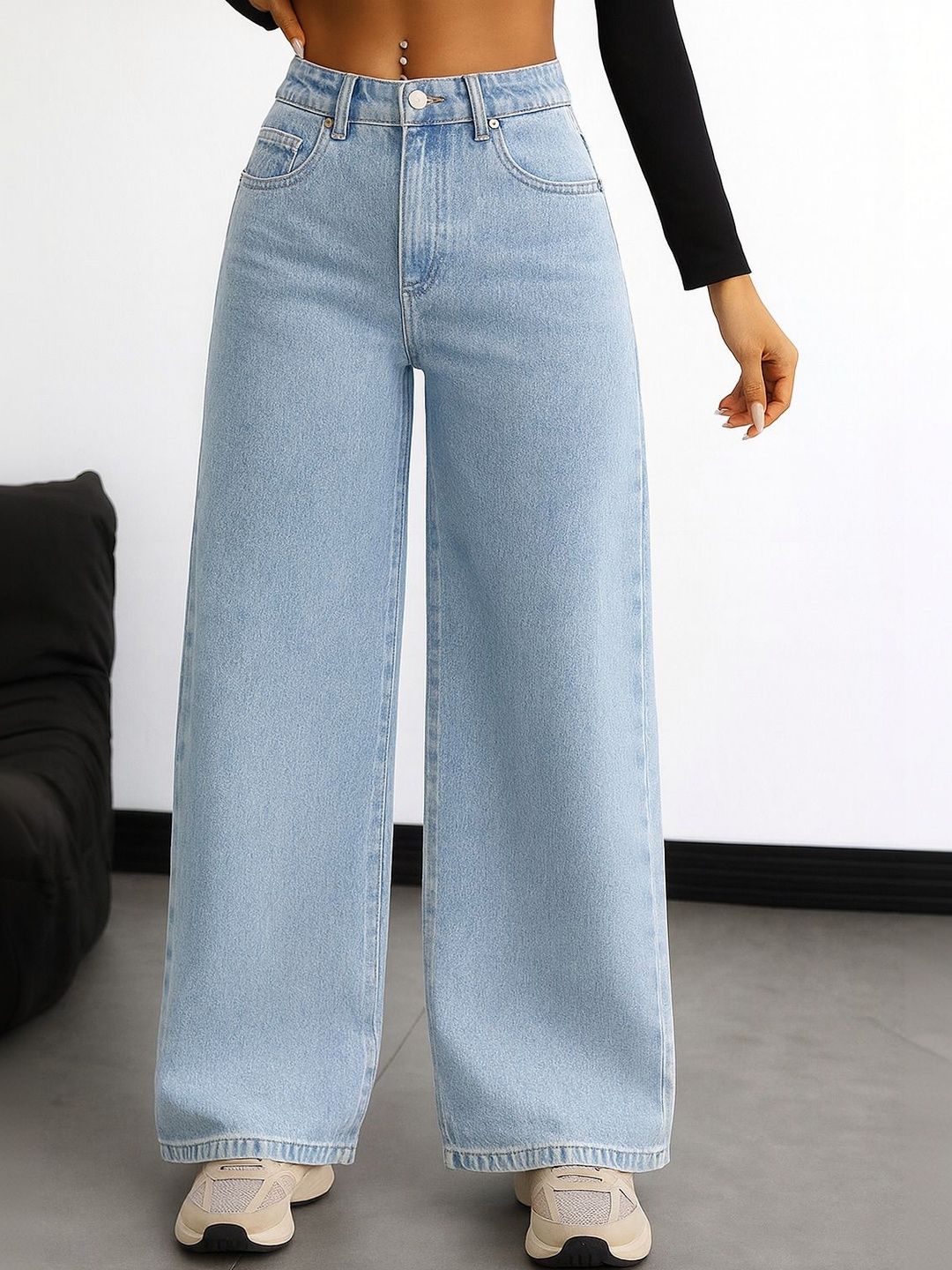 KASHIANXSTYLE Women Relaxed Fit High-Rise Jeans
