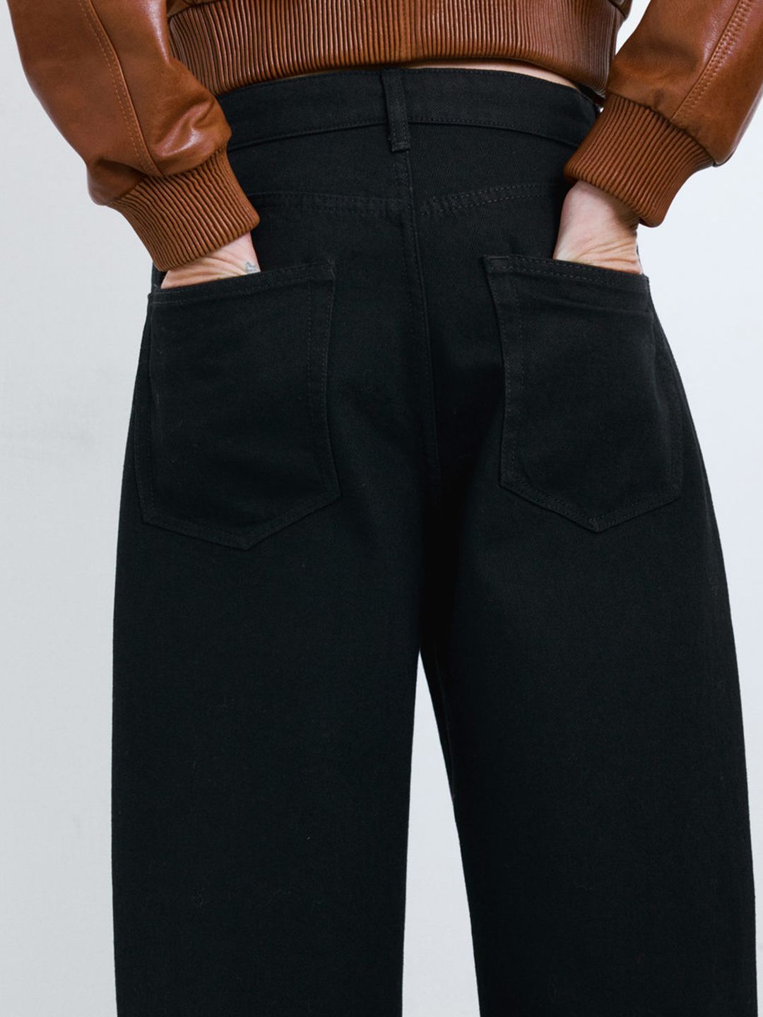 Pure Cotton Balloon Mid-Rise Jeans