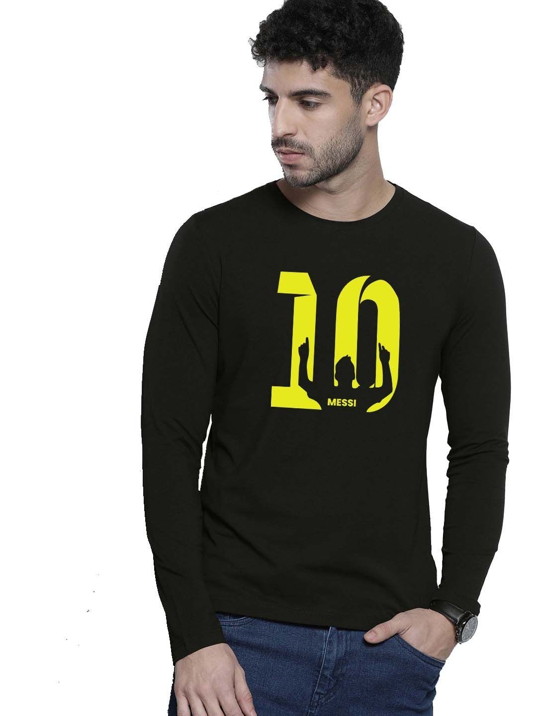 RuledBySun Men Casual Graphic Messi T-shirt