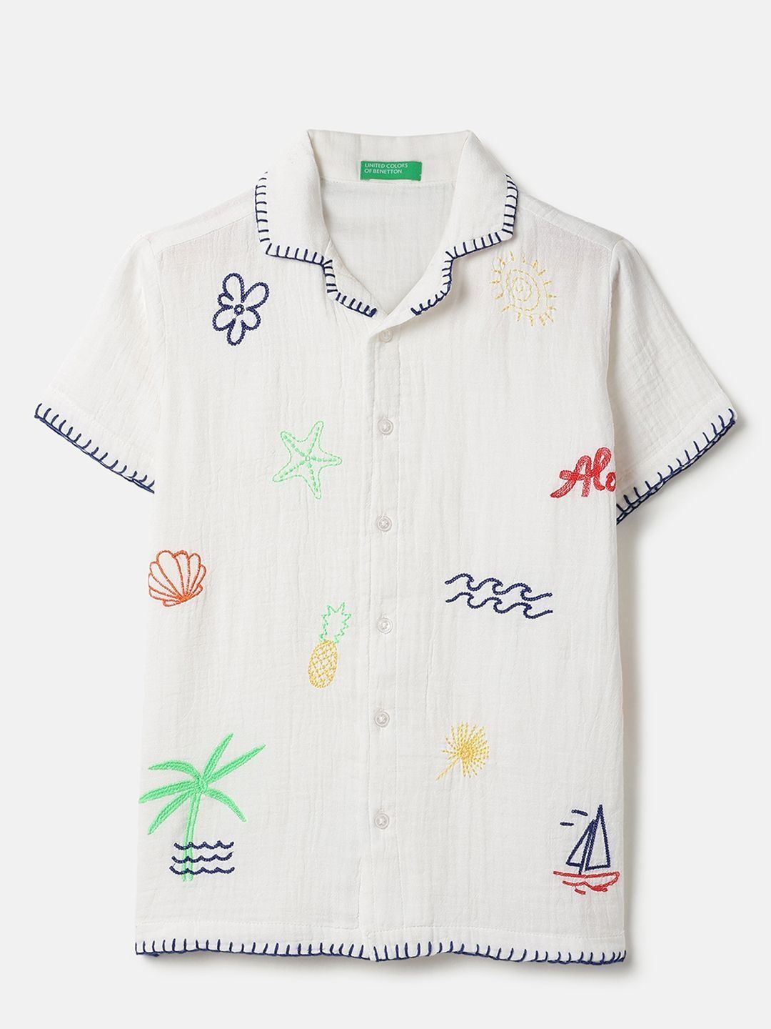 United Colors of Benetton Boys Printed Casual Shirt