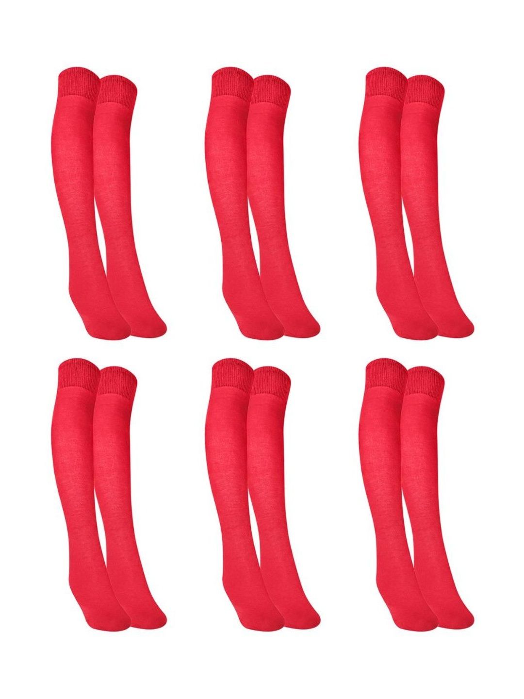 MUKHAKSH Men Pack Of 6 Knee Length Socks