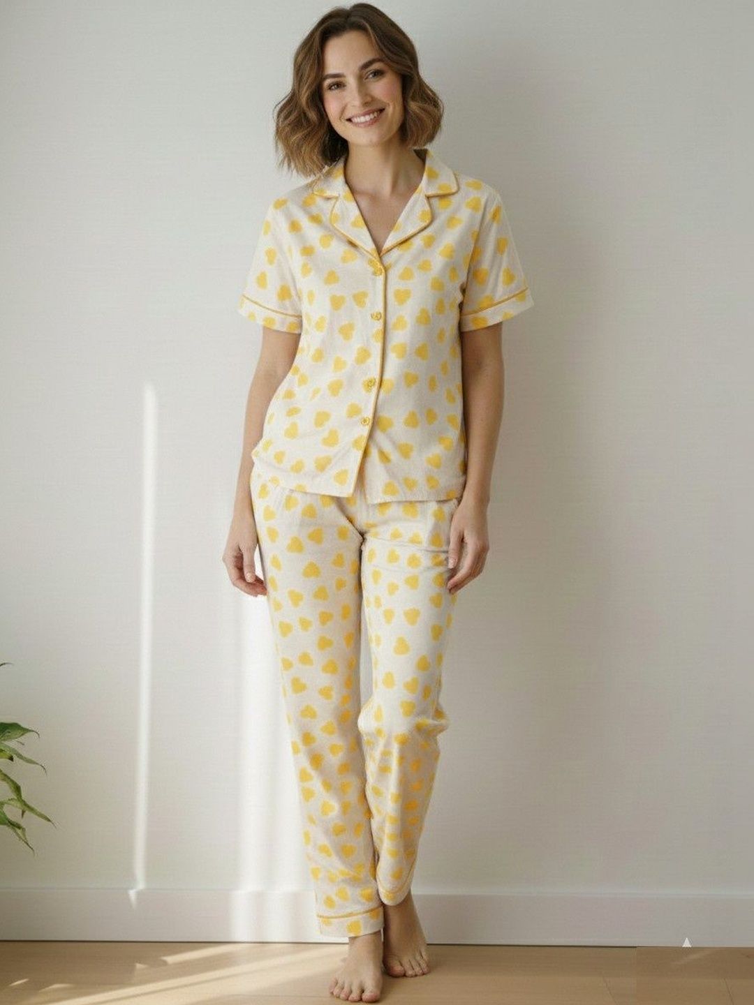 NEYSA Women Printed Shirt with Pyjamas