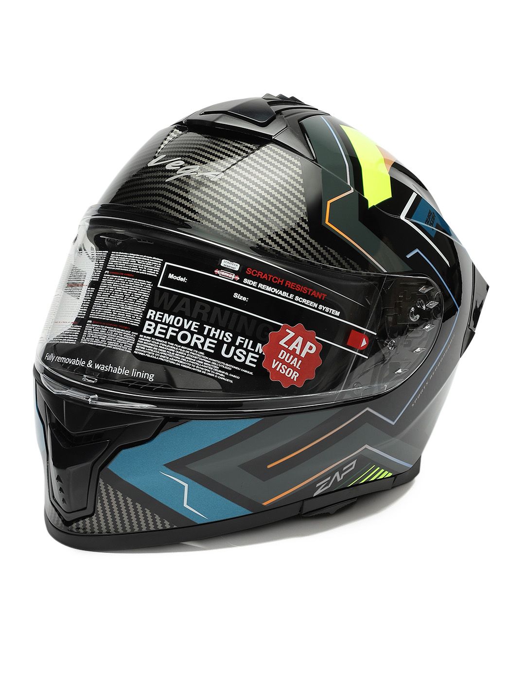 Buy VEGA Zap Explore D/V ISI and DOT Certified Full Face Helmet