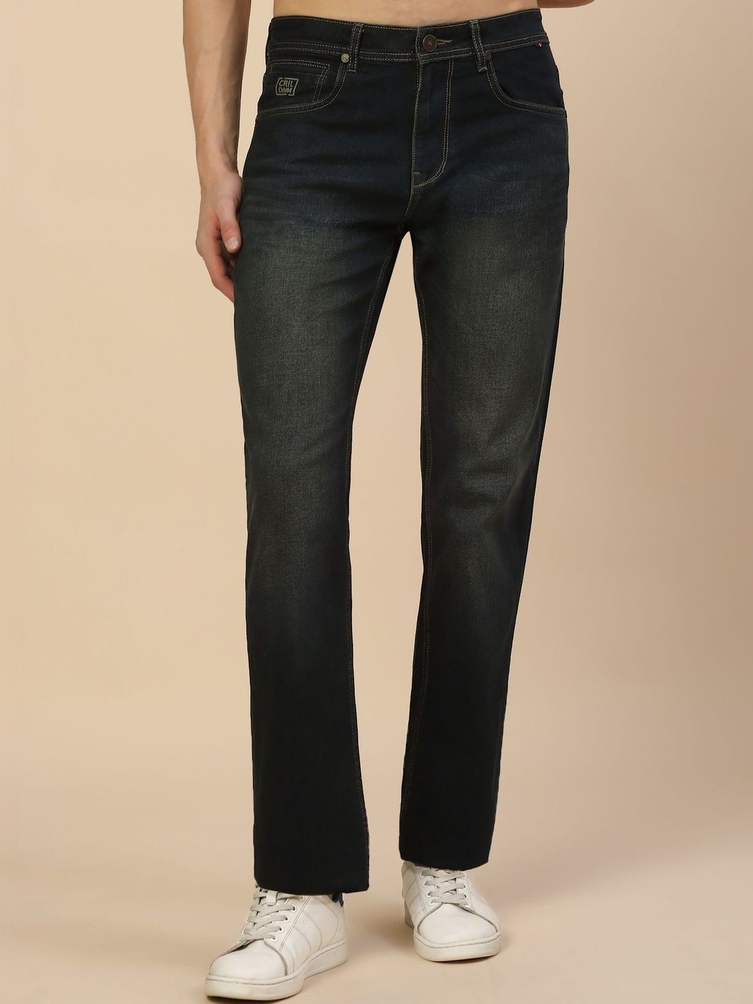 Cantabil Men Comfort Regular Fit Mid-Rise Light Fade Stretchable Jeans