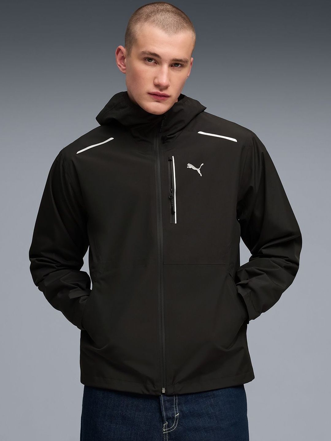 Puma TECH Men's Water-Resistant Hooded Jacket