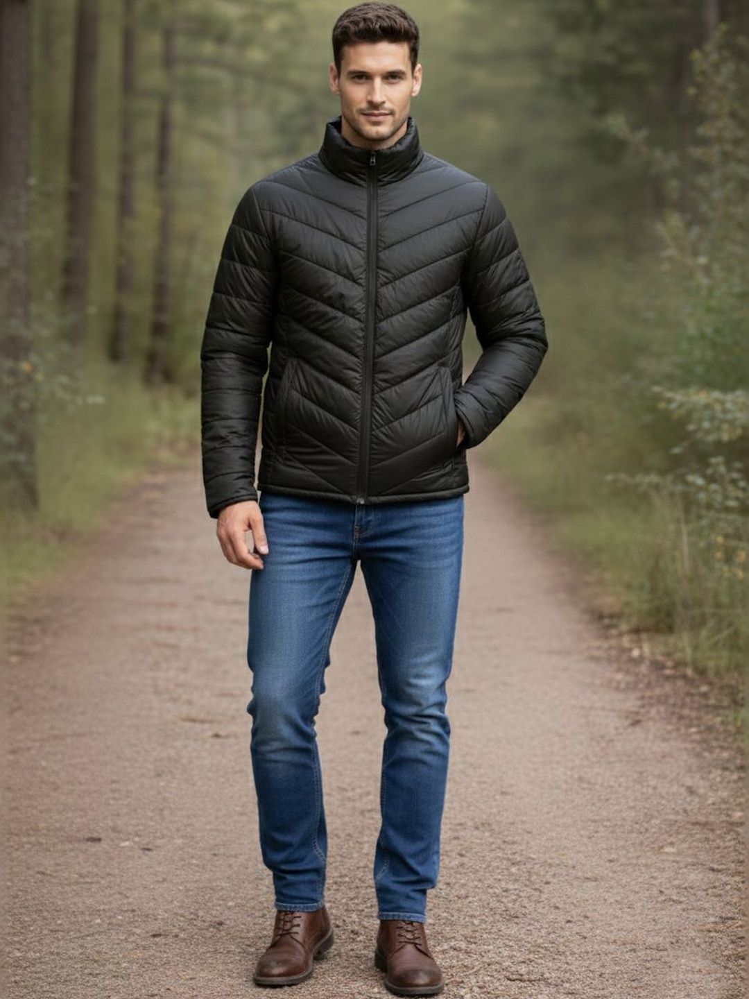 Davno Men Lightweight Puffer Jacket