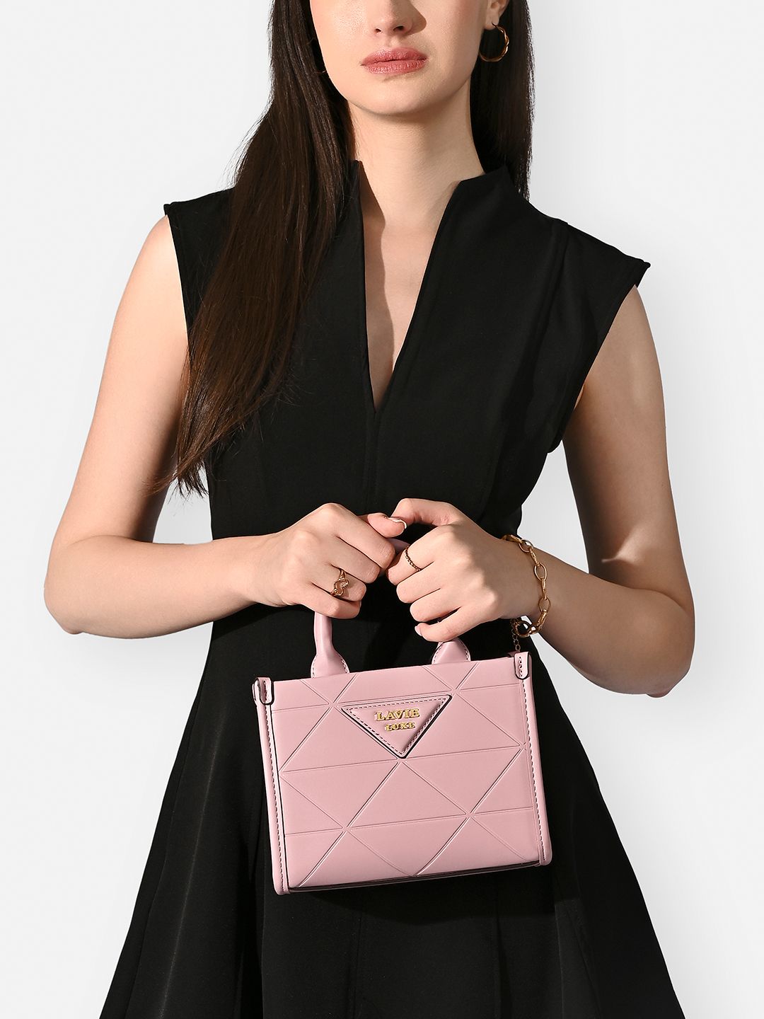 Buy Lavie Luxe Women's Lisa Box Medium Satchel Handbag With Pouch