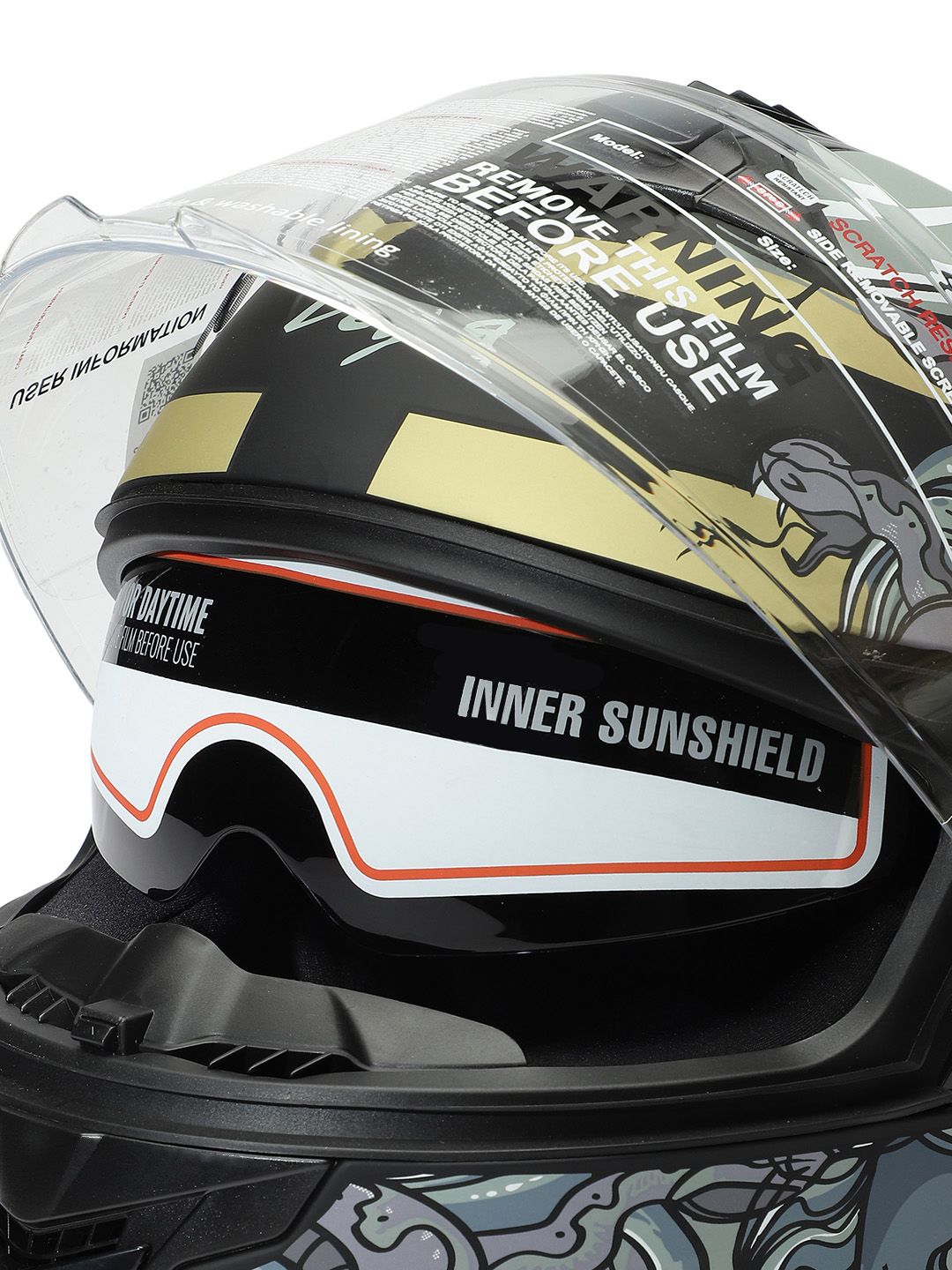 Buy VEGA Zap DV Medusa ISI and DOT Certified Full Face Helmet