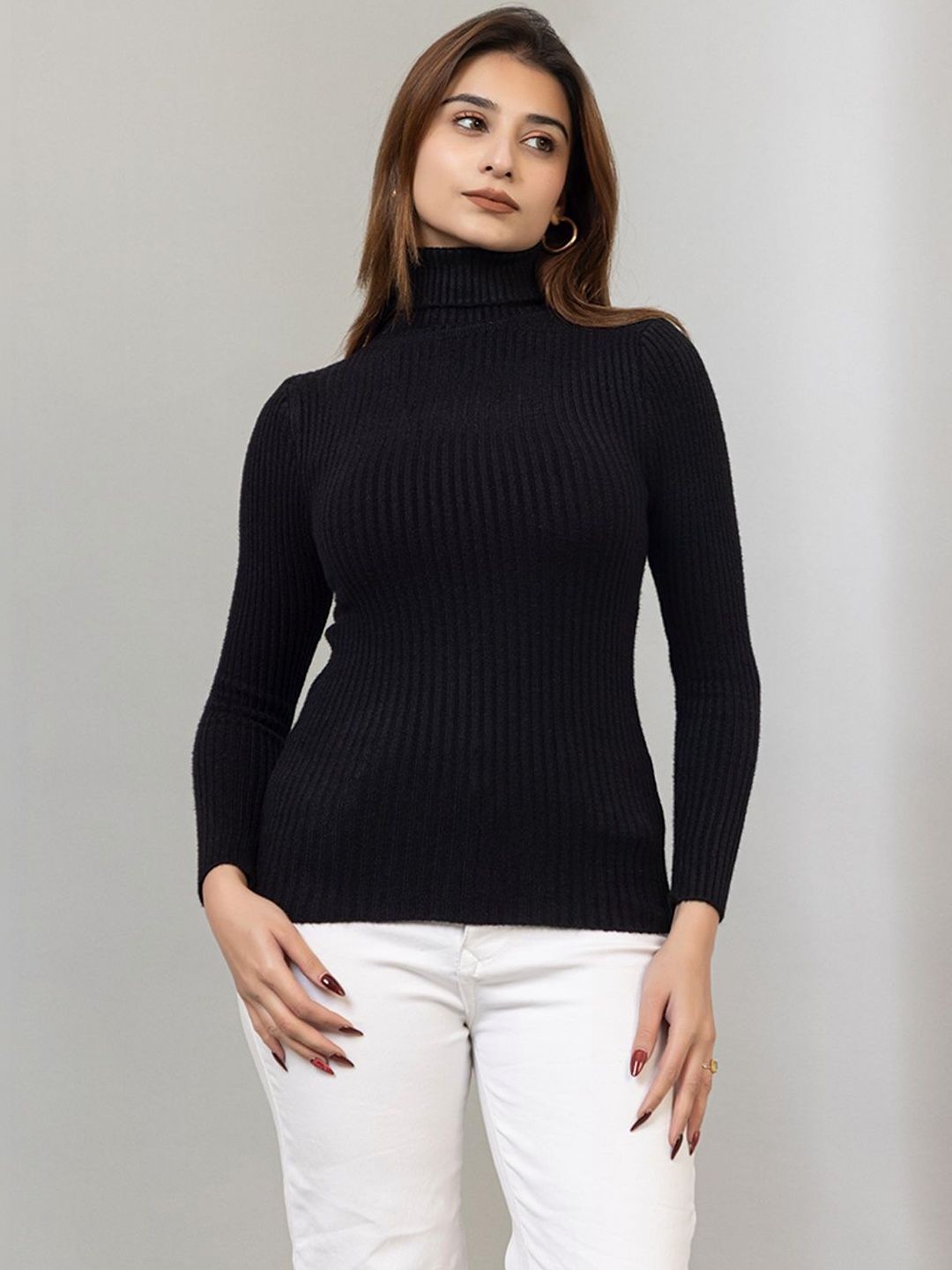 all about you Women Ribbed Woollen Pullover