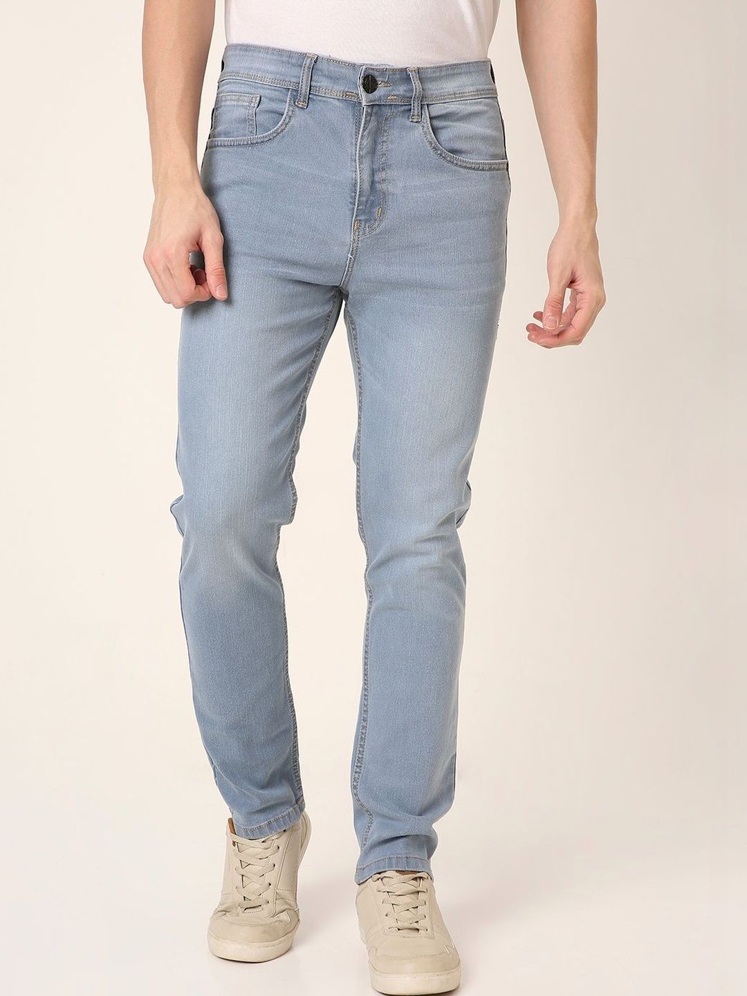Blnk Men Straight Fit Mid-Rise Jeans