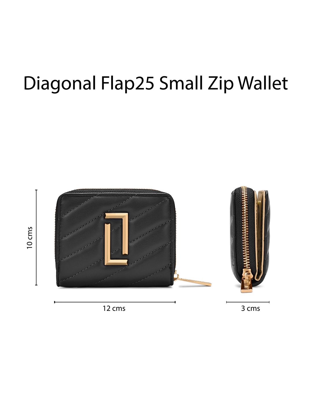 Buy Lavie Luxe Women's Diagonal Flap Zip Small Wallet - Wallets