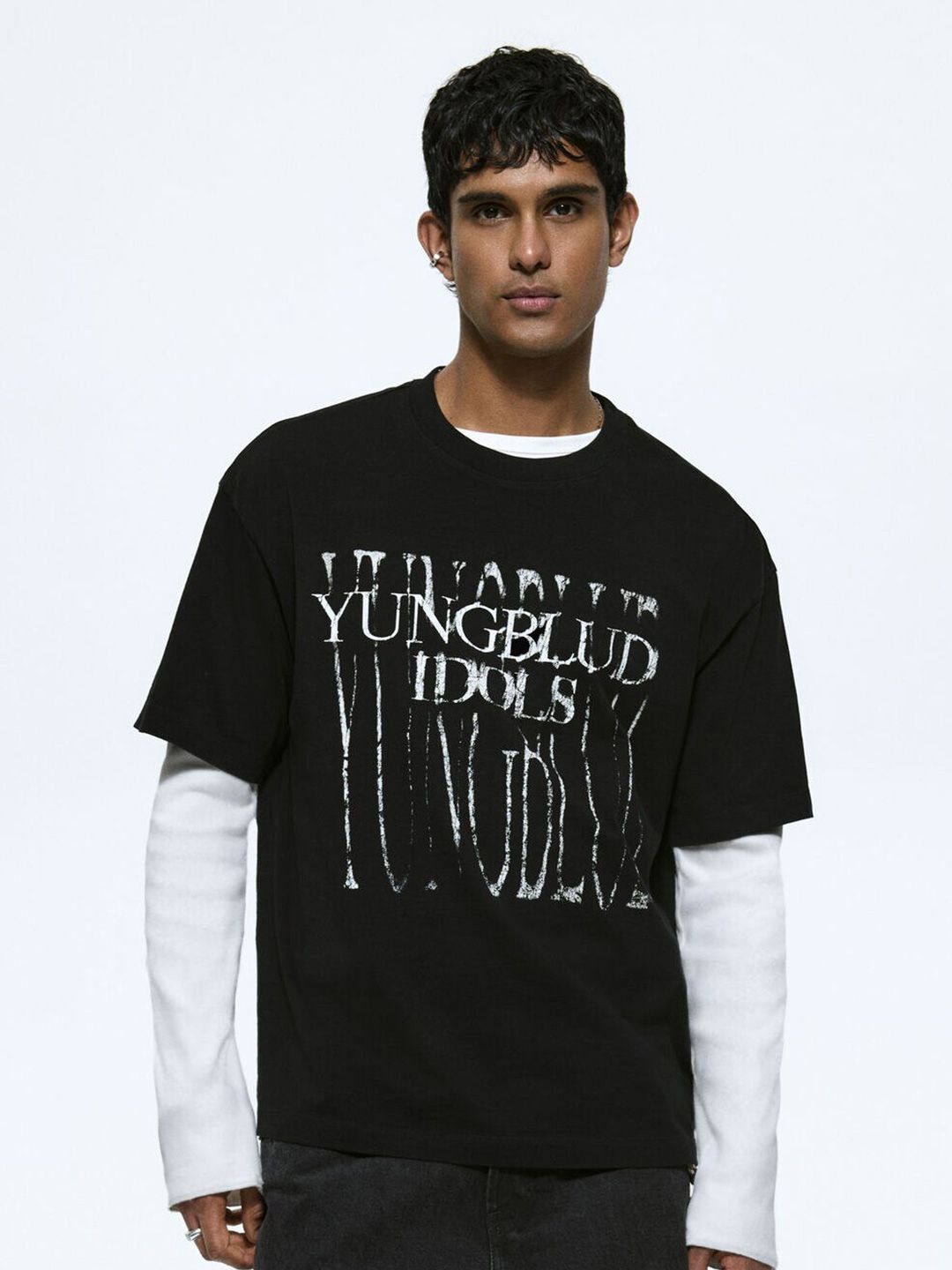 YUNGBLUD IDOLS サマソニ Tシャツ Buy H&M Lollapalooza Licensed Yungblud Cotton Black Oversized T