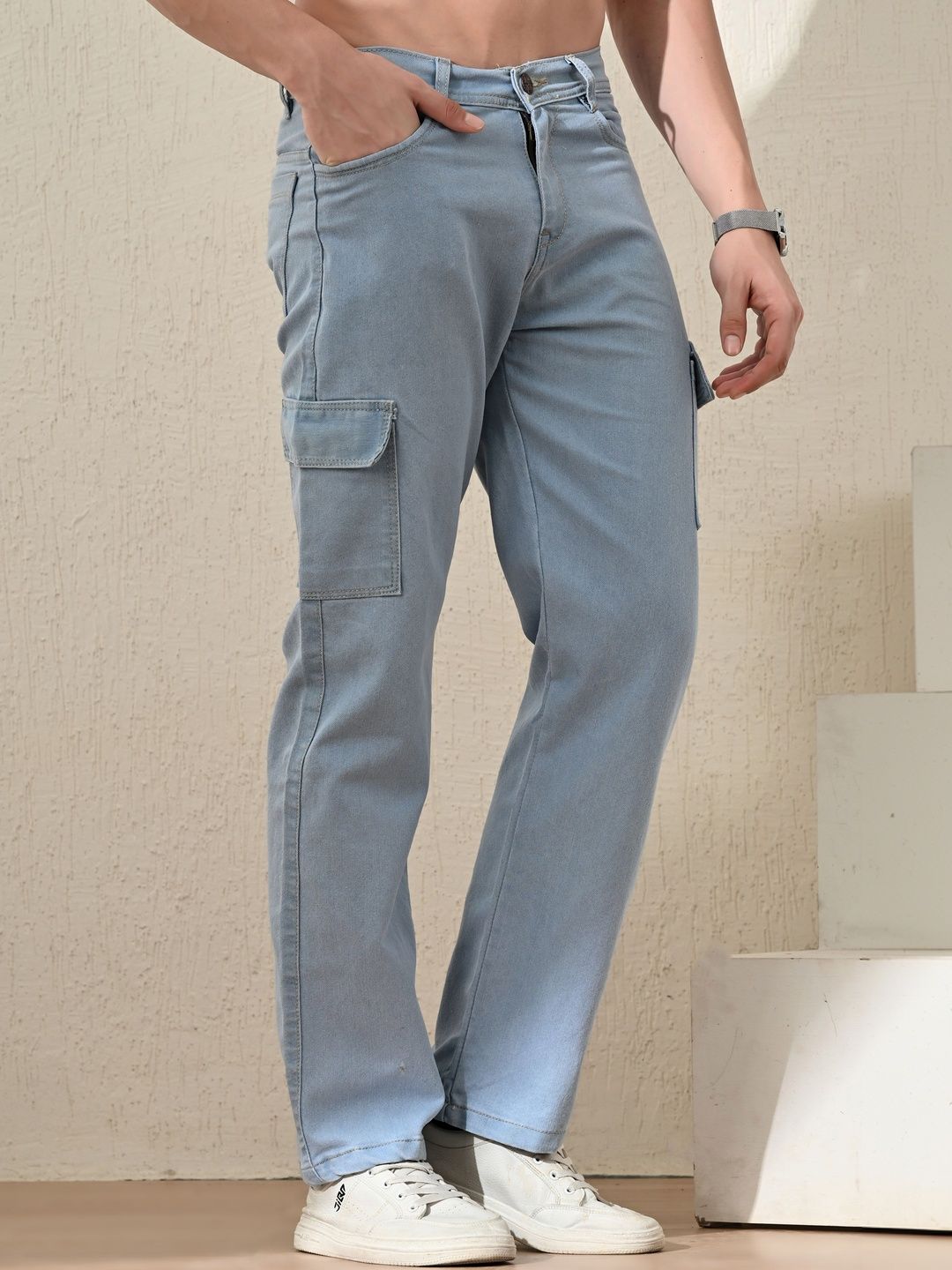 Moda Rapido Men Classic Relaxed Fit Mid-Rise Stretchable Jeans