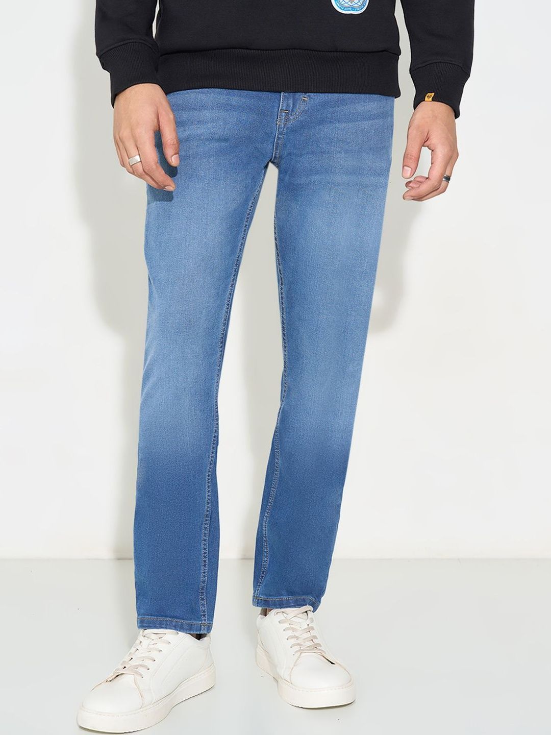 SF JEANS by Pantaloons Men Skinny Fit Mid-Rise Light Fade Jeans