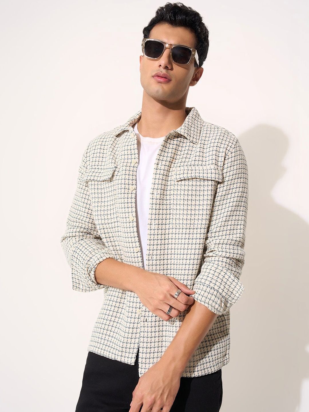 SF JEANS by Pantaloons Men Checked Woven Jacket
