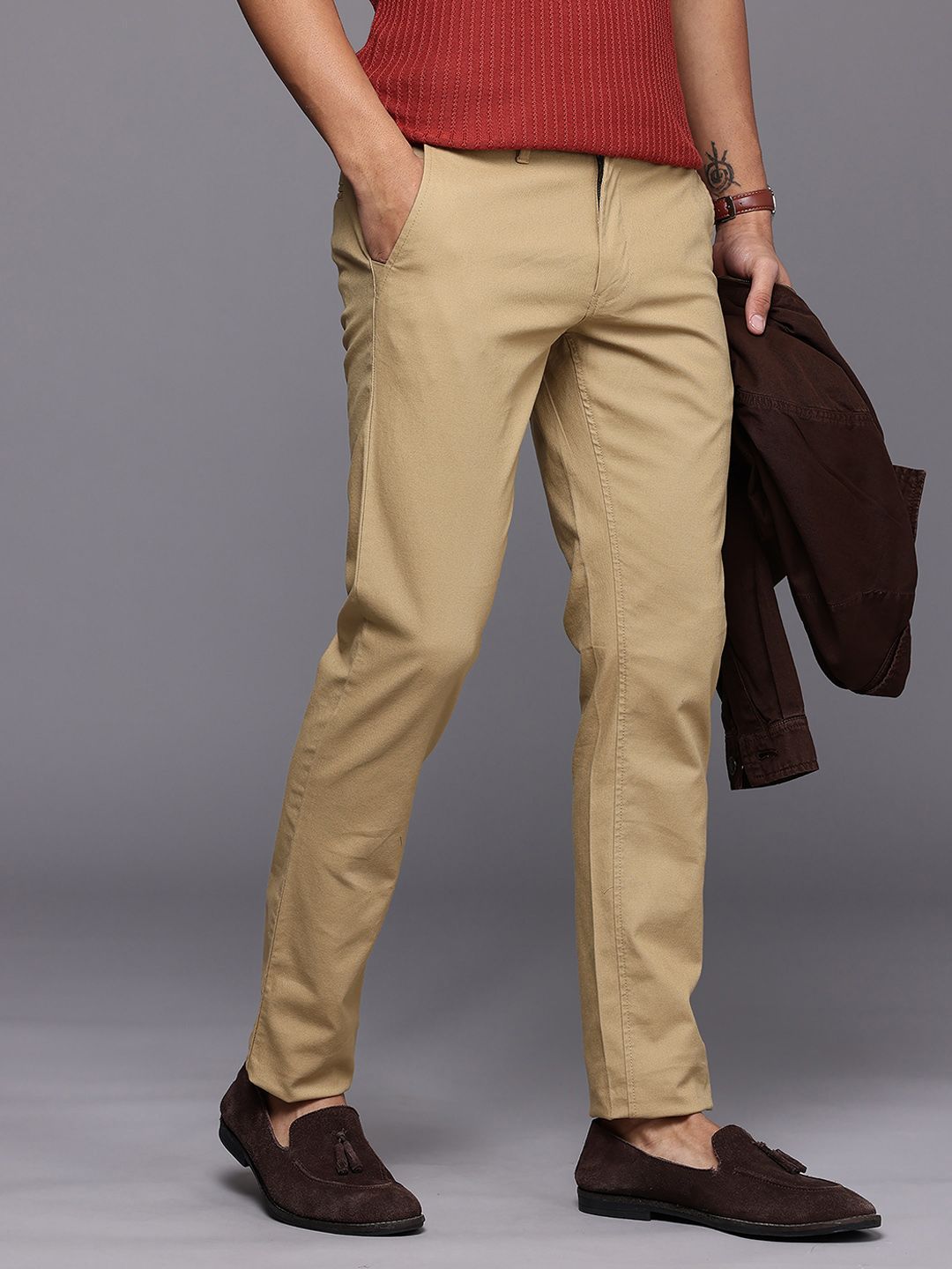 Louis Philippe Sport Men Super Slim Fit Smart Casual Trousers