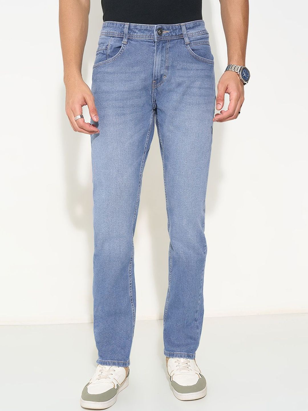 SF JEANS by Pantaloons Men Slim Fit Mid-Rise Light Fade Jeans