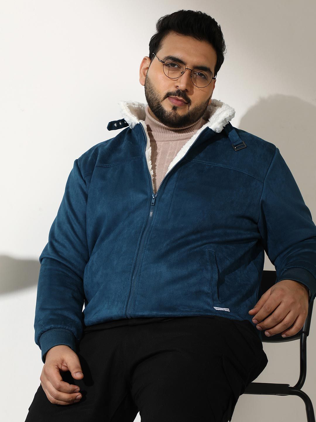 Instafab Plus Men Suede Insulator Outdoor Bomber Jacket