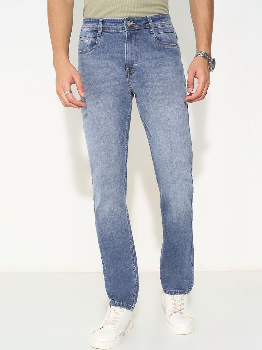 SF JEANS by Pantaloons Men Slim Fit Mid-Rise Light Fade Jeans