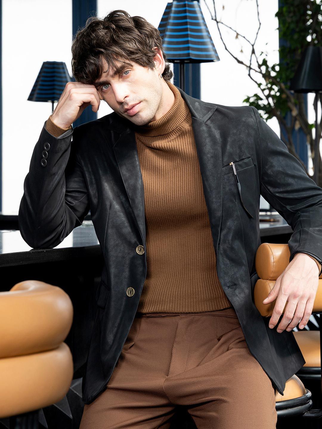 CAHOOT Notched Lapel Single-Breasted Tailored Fit Blazers