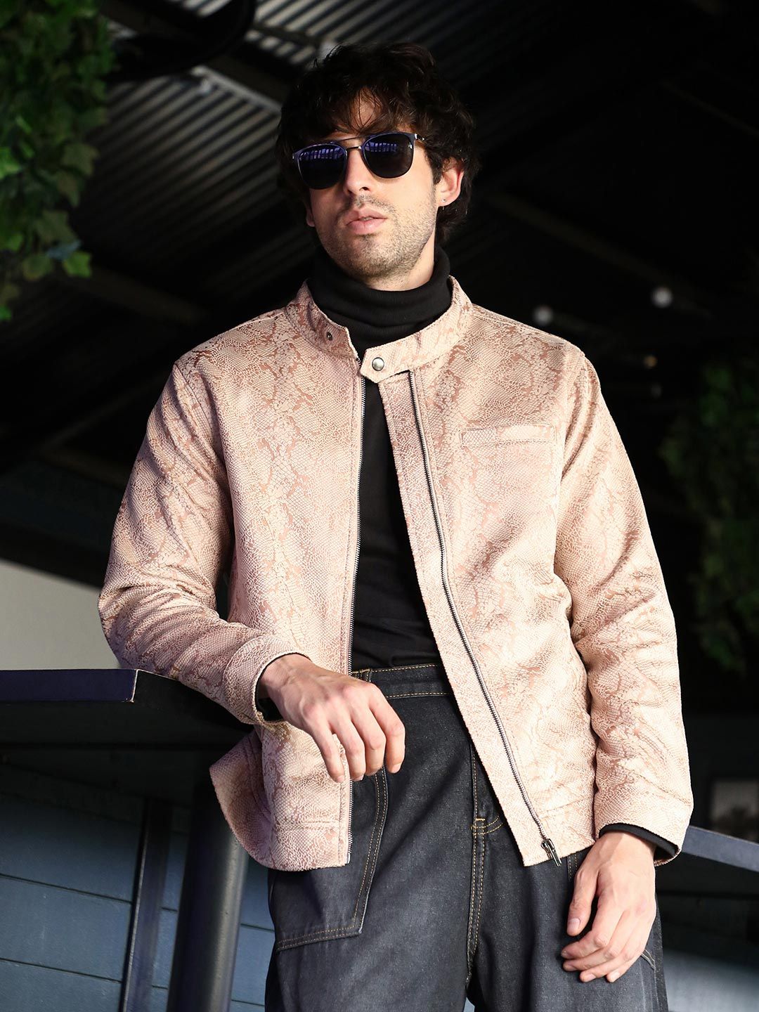 CAHOOT Textured Leather Rider Jacket