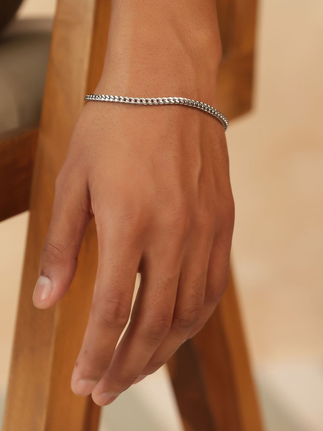 MILLER Men Silver-Plated Link Bracelet