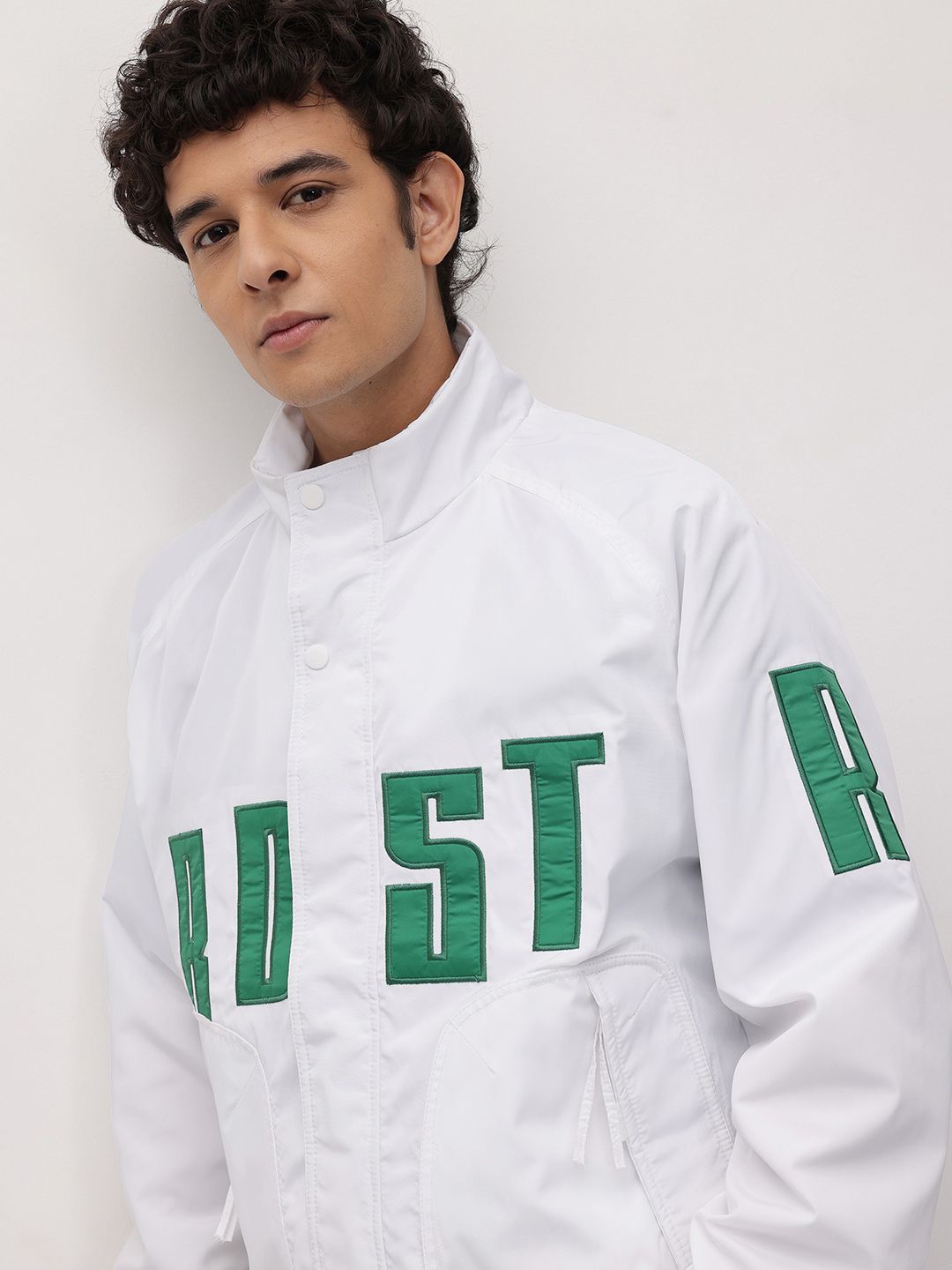The Roadster Life Co. Typography Applique Detail Bomber Jacket