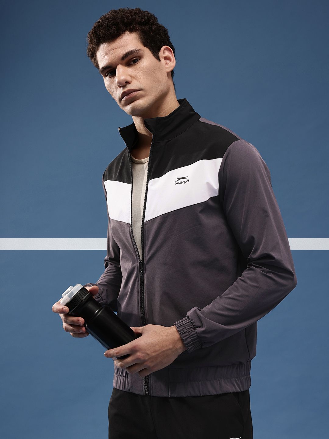 Slazenger Colourblocked Mock Collar Tracksuit