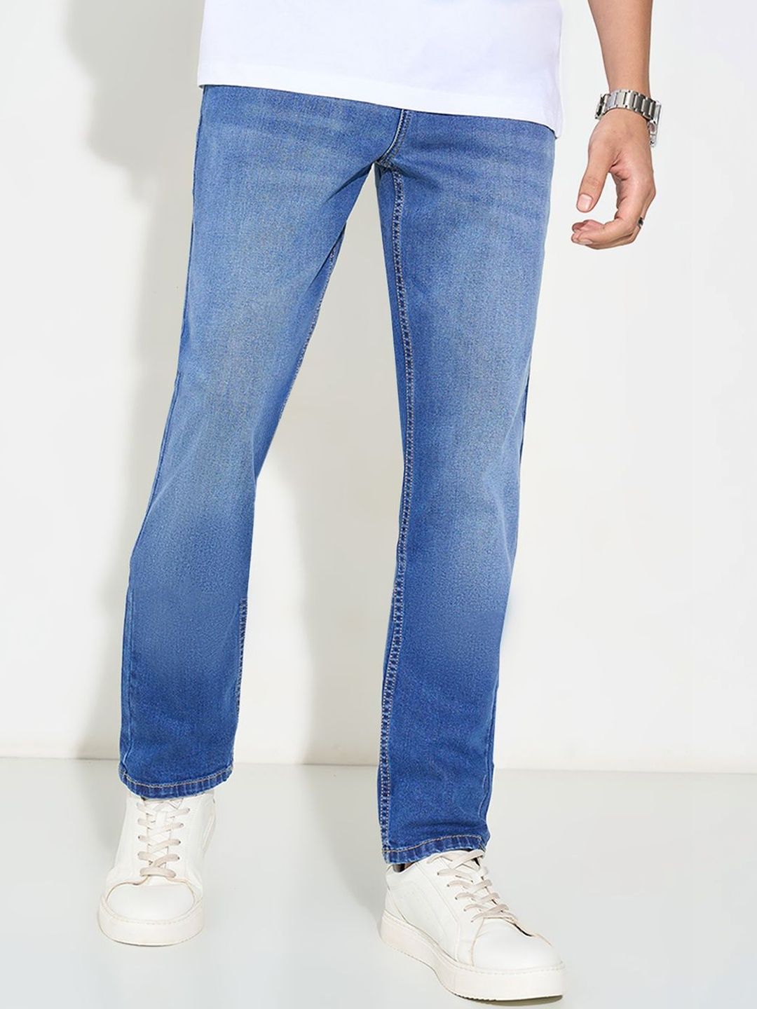 SF JEANS by Pantaloons Men Slim Fit Mid-Rise Light Fade Jeans