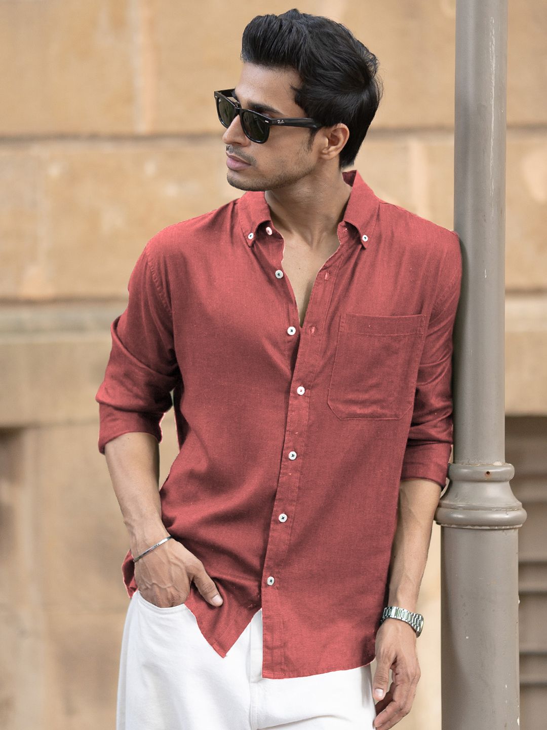 Men Solid Button-Down Collar Casual Shirt Offers & Cashback