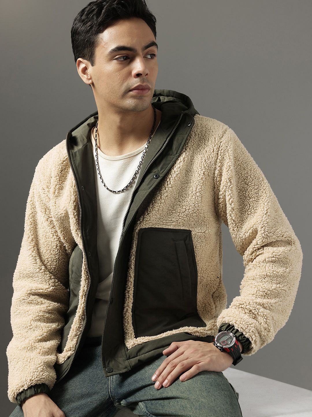 FCUK Hooded Tailored Jacket