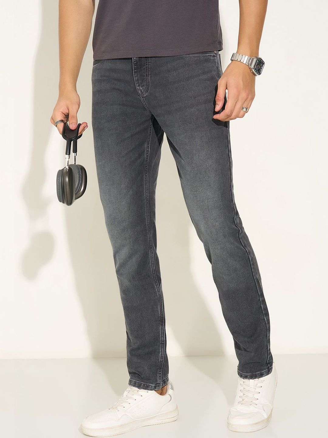 SF JEANS by Pantaloons Men Slim Fit Mid-Rise Light Fade Jeans