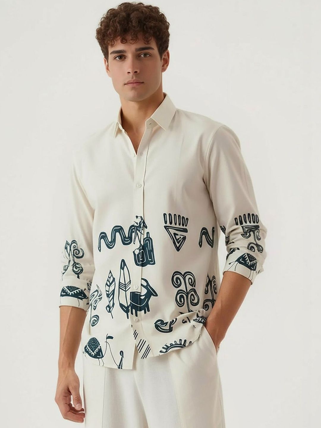 glitchez Men Standard Printed Casual Shirt
