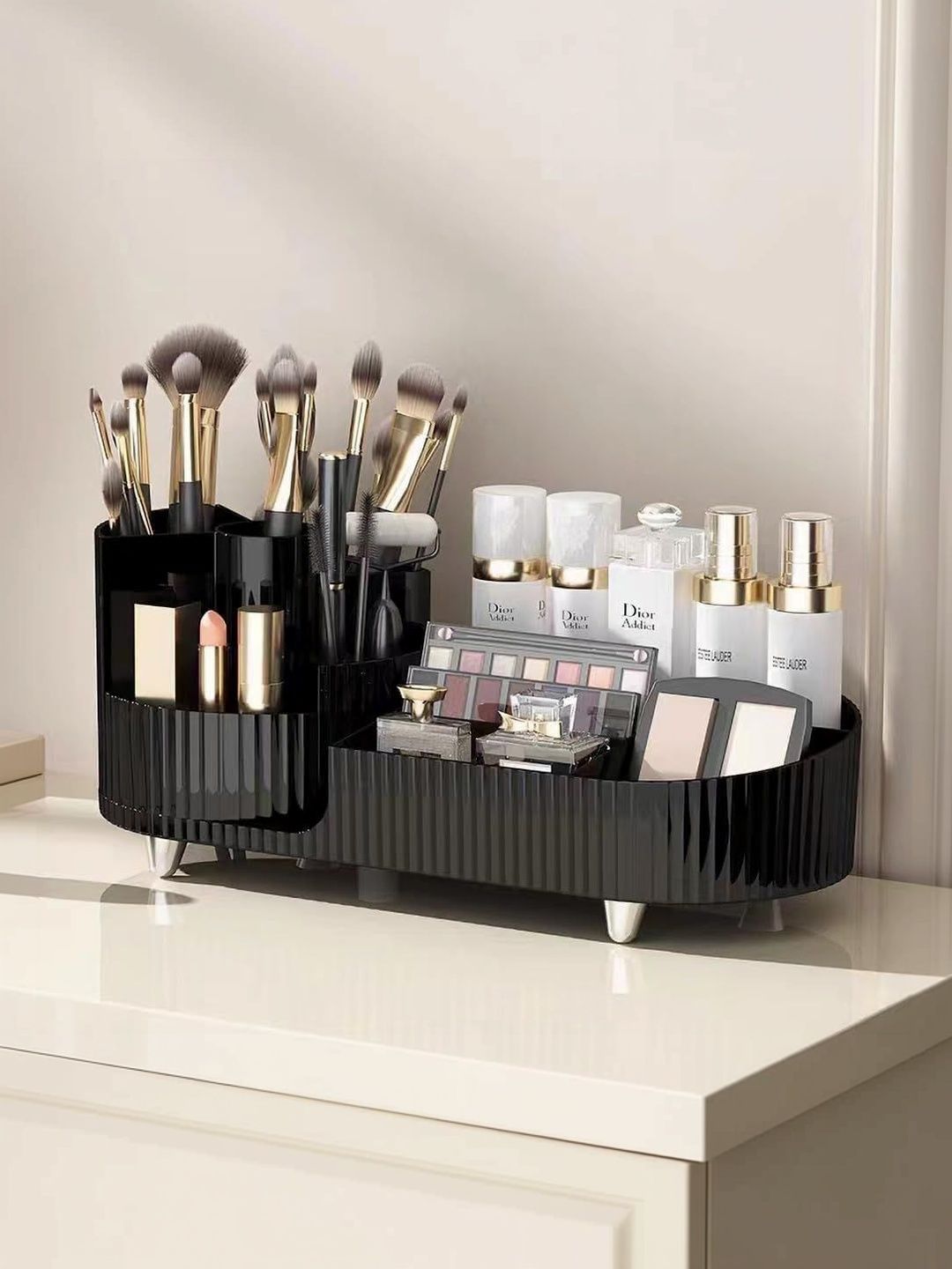 Virtuous Black Reusable 360 Rotating Makeup Organiser