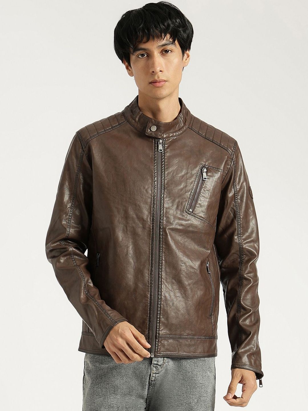 United Colors of Benetton Men Biker Jacket