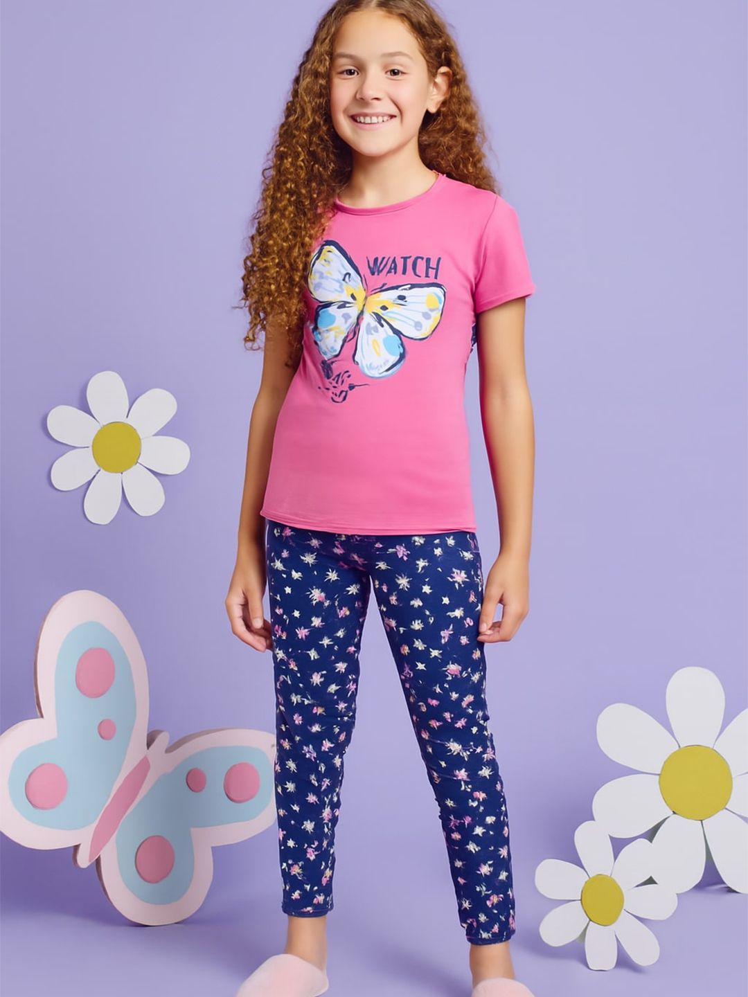 Todd N Teen Girls Printed Night suit