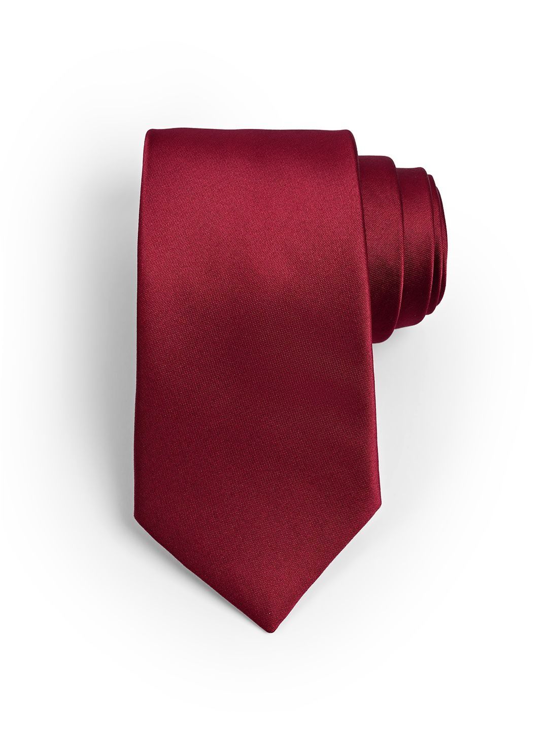 Cazzano Men Maroon solid Skinny Tie