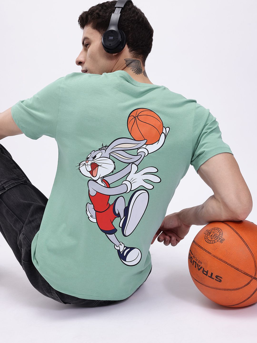 Kook N Keech Looney Tunes Humor & Comic Printed Pure Cotton Regular Fit T-shirt