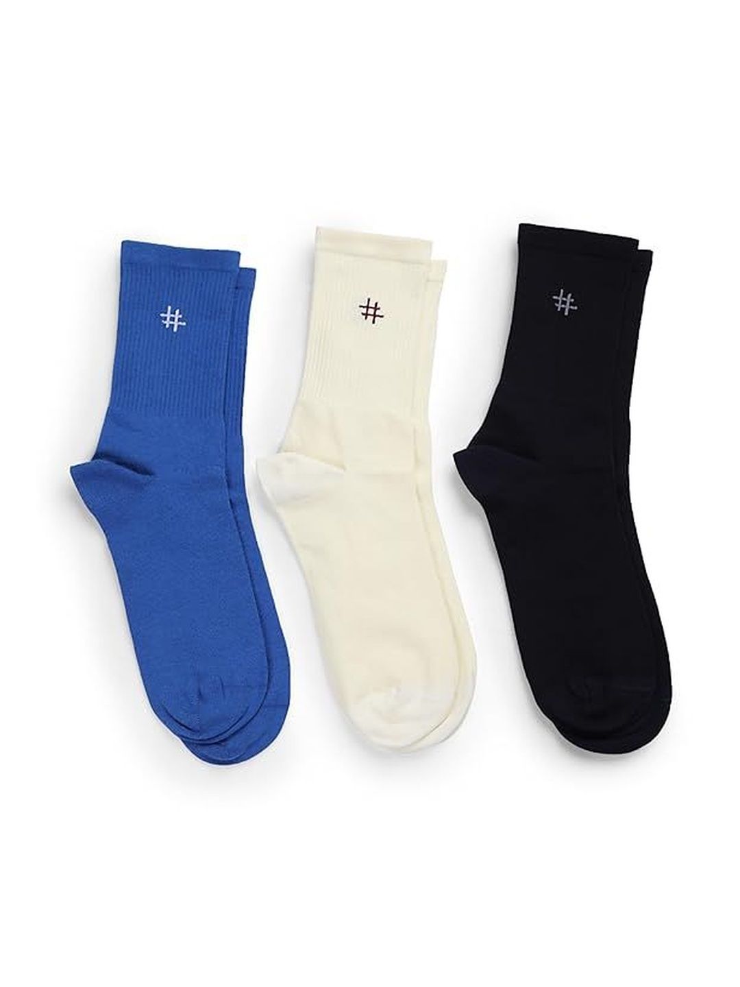 MILLS BROWN Men Pack Of 3 Cotton Ankle Length Socks