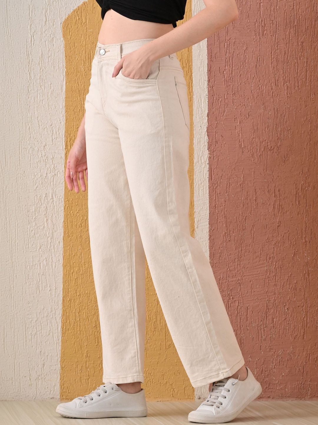 Moda Rapido Women Classic Boyfriend Fit Mid-Rise Stretchable Jeans