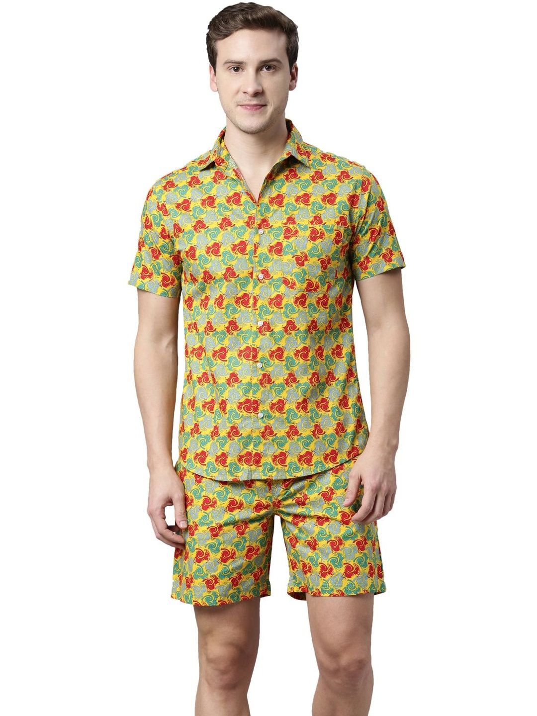 Joven Printed Short Sleeves Shirt & Shorts Night suits