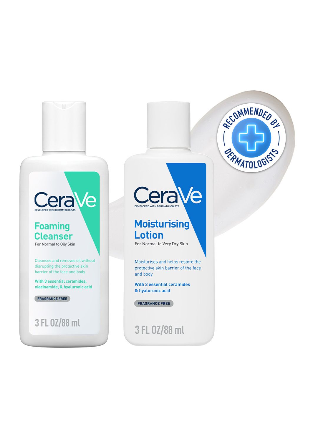 CeraVe CeraVe Set of Moisturizing Lotion & Foaming Cleanser For Normal to Oily Skin - 88 ml each