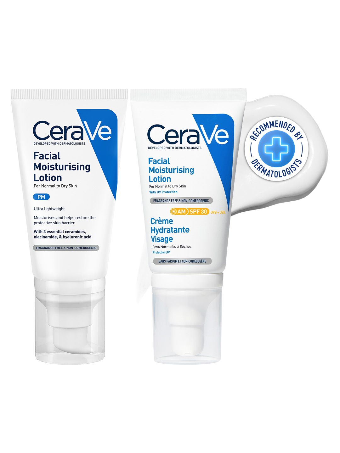 CeraVe CeraVe AM Moisturizing Lotion with SPF 30 & Night Cream - Day & Night Moisturizer Combo