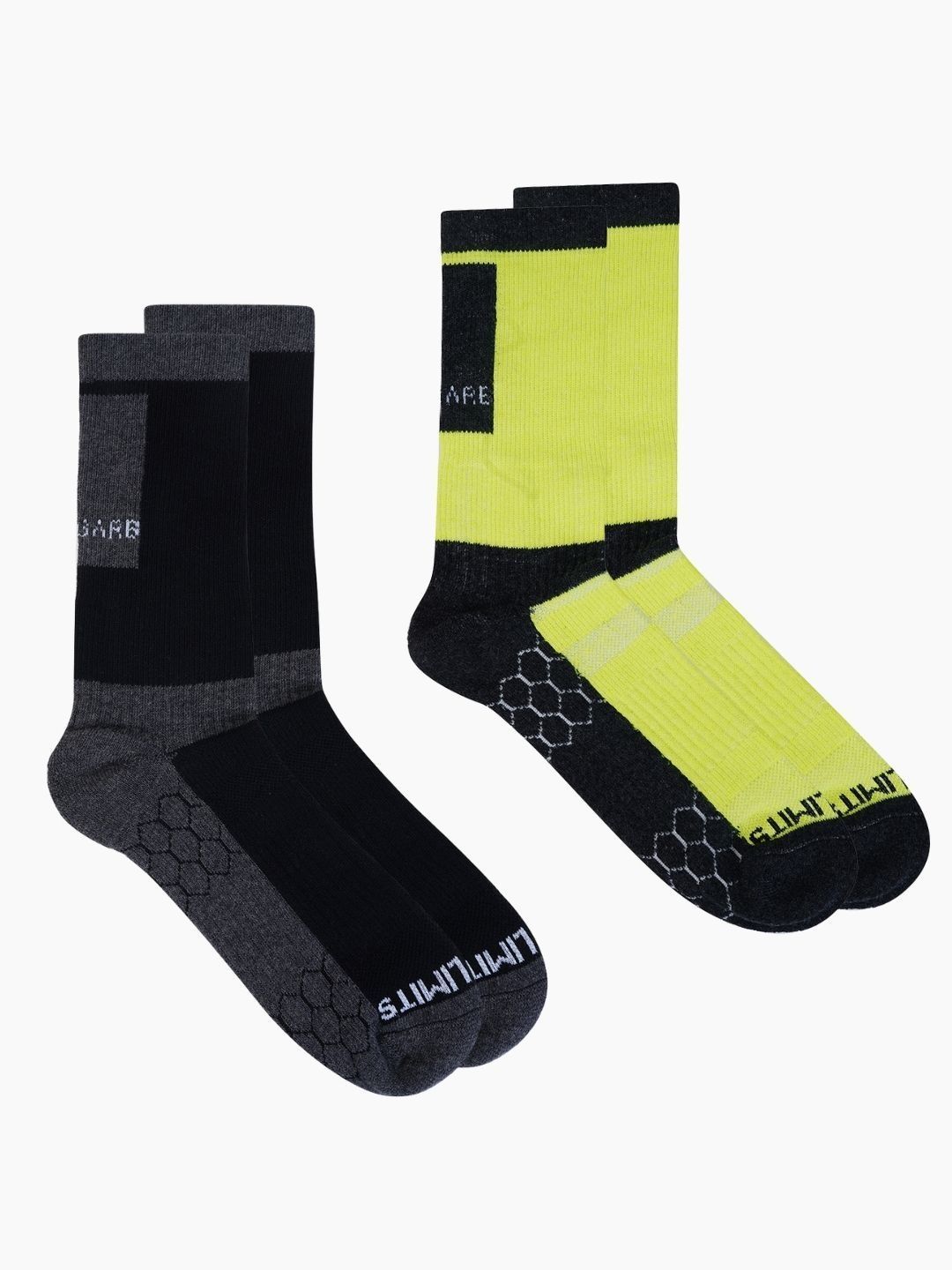 AIR GARB Pack Of 2 Colourblocked Cotton Breathable Calf Length Socks