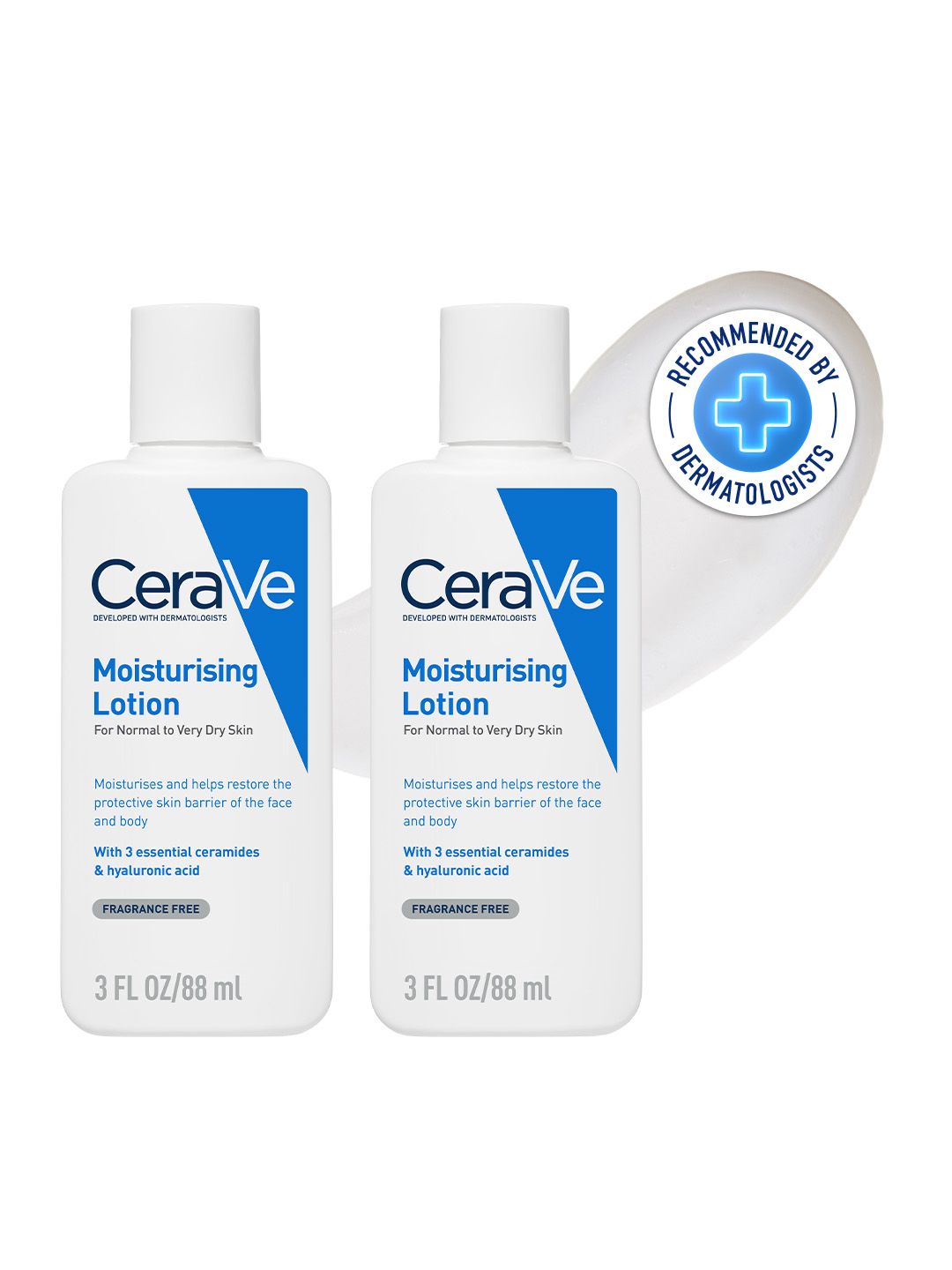 CeraVe CeraVe Set of 2 Moisturizing Lotion for Normal to Dry Skin with Ceramides - 88ml each