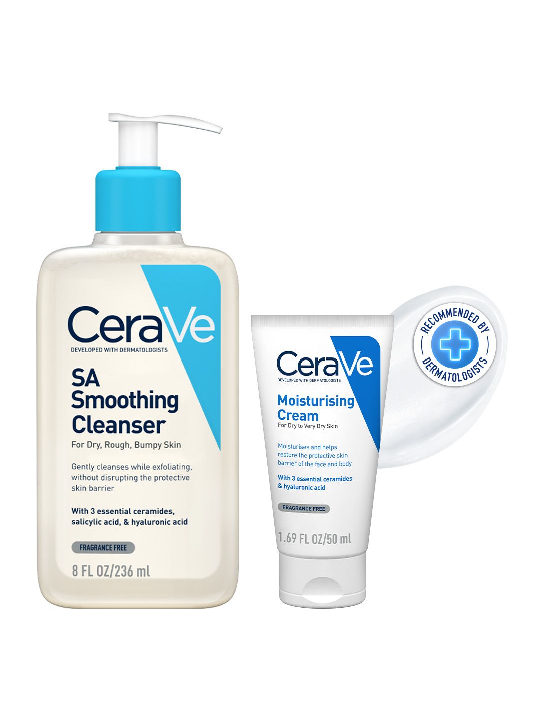 CeraVe CeraVe Salicylic Acid Face Wash & Barrier Repair Moisturizing Cream for Dry Skin