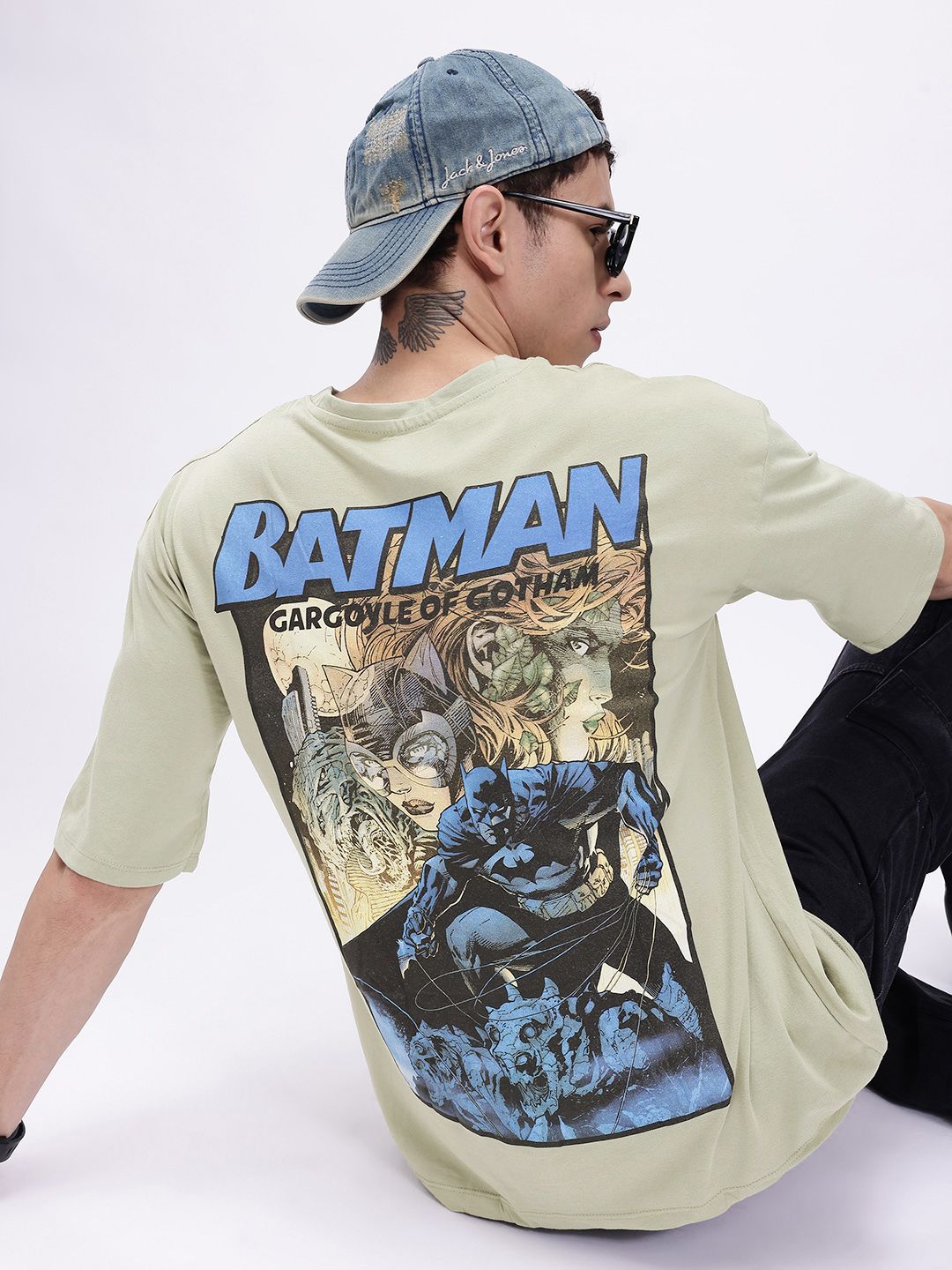 Kook N Keech Batman Superhero Printed Pure Cotton Oversized Fit T-shirt
